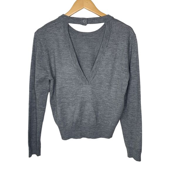 Wayf Heather Gray Open-Back Sweater - Picture 5 of 12